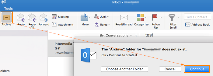 outlook for mac online archive